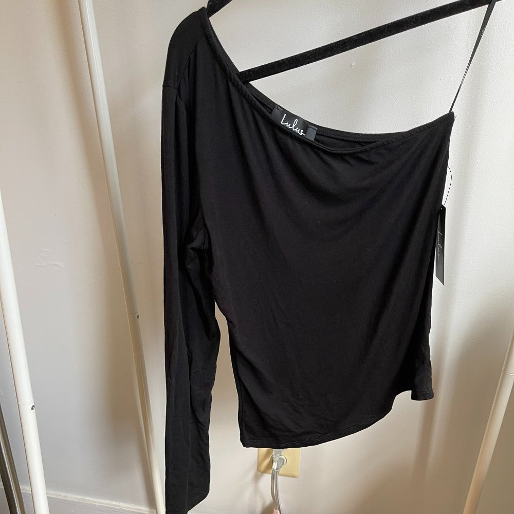 Lulus One-shoulder Black Top